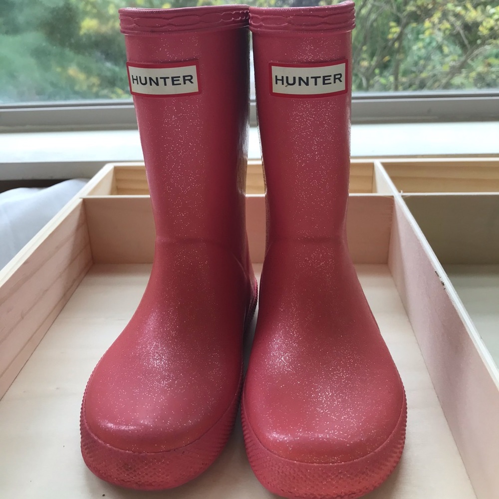 Pink Hunter Rain Boots - Toddler Size US 8 (UK 7)